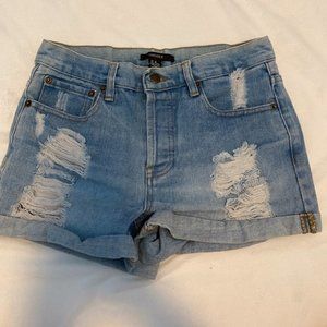 Forever 21 Ripped Jean Shorts 26 (size 4)